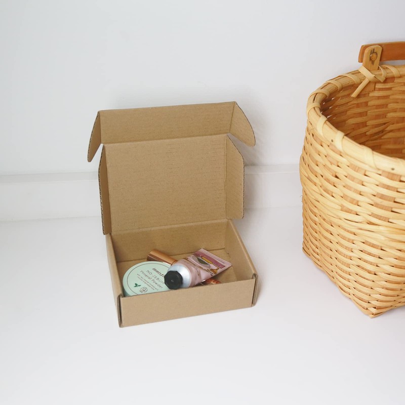 STRBOXONG Brown Cardboard Shipping Boxes (Pack of 10), 130x90x40mm, Eco-friendly,