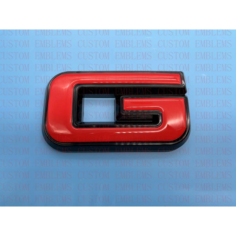 Auto Front Rear GMC Black Red Emblem Overlay 2019-2022 GMC