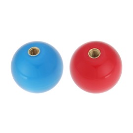 SG Store Pack of 2 35 mm Arcade Game Round Joystick Head Spherical Top Circular Handle Joystick Ball Suitable for M6 Screw Joystick Blue Red