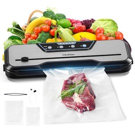 Vacuum Sealer Machine, Beelicious Automatic Air Sealing for Food Storage, Build-in Cutter