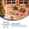 VALICLUD 6Pcs Christmas Snowflake Napkin Rings Serviette Holder Napkin Buckle