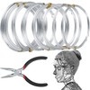 7 Rolls Silver Aluminum Craft Wires, Bendy Crafting Wire for