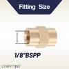 LTWFITTING Brass BSP Pipe Fitting 1/8-Inch Female BSPP Coupling Water