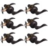 Gobrico 6 Pack Oil Rubbed Bronze Privacy Door Levers for