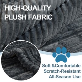 Pet Couch Cover Washable Fuzzy Sofa Slipcovers Non-Slip Quilted Padding