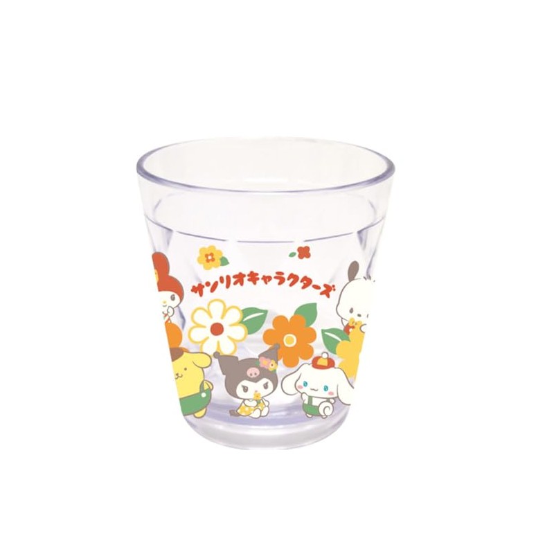 K Company Sanrio Characters (Retro) Sparkling Clear Cup, Sanrio Characters