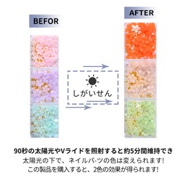 Nail Parts Set, Color Changing Nail Parts, Flower Shape Melindos, Gold Nail Parts, 3D UV Light Irradiated Color Changing, Nail Art, Shell, Flake Shell, Nail Rhinestones, Gel Nail Art, Gel Nail Art,