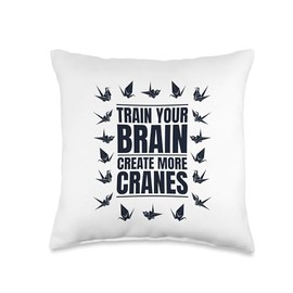 Best Easy Origami Crane Paper Gifts For Beginners Train Your Brain Create More Cranes Folding Owl Origami Throw Pillow, 16x16, Multicolor