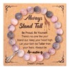 Giraffe Bracelet for Women Pink Natural Stone Bracelet Inspirational