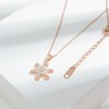 Simple Sparkly Snowflake Pendant Necklace For Women Dainty Fashion Winter