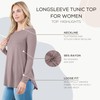 Azules Women's Long Sleeve Tunic Tops – Flowy Casual Tunic