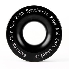 BCJCLTS Recovery Ring 66000 LBS Winch Snatch Towing Ring, Tackle Pulley System, for ATV UTV SUV Truck Off-Road Vehicle Towing Soft Shackle Recovery（Black）