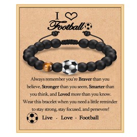 KORAS Football Bracelet Gifts for Boys, Football Gifts for Teenage Boy Age 13-15 16-18 Years Old. Birthday Christmas Graduation Gifts for Son Grandson Nephew Brother