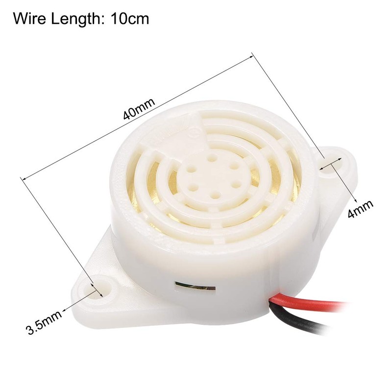 sourcing map 5 Pcs DC3-24V Active Electronic Buzzer Piezo Alarm