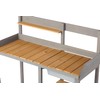 SVRCK Outdoor Potting Bench Wooden Workstation Table with Cabinet for