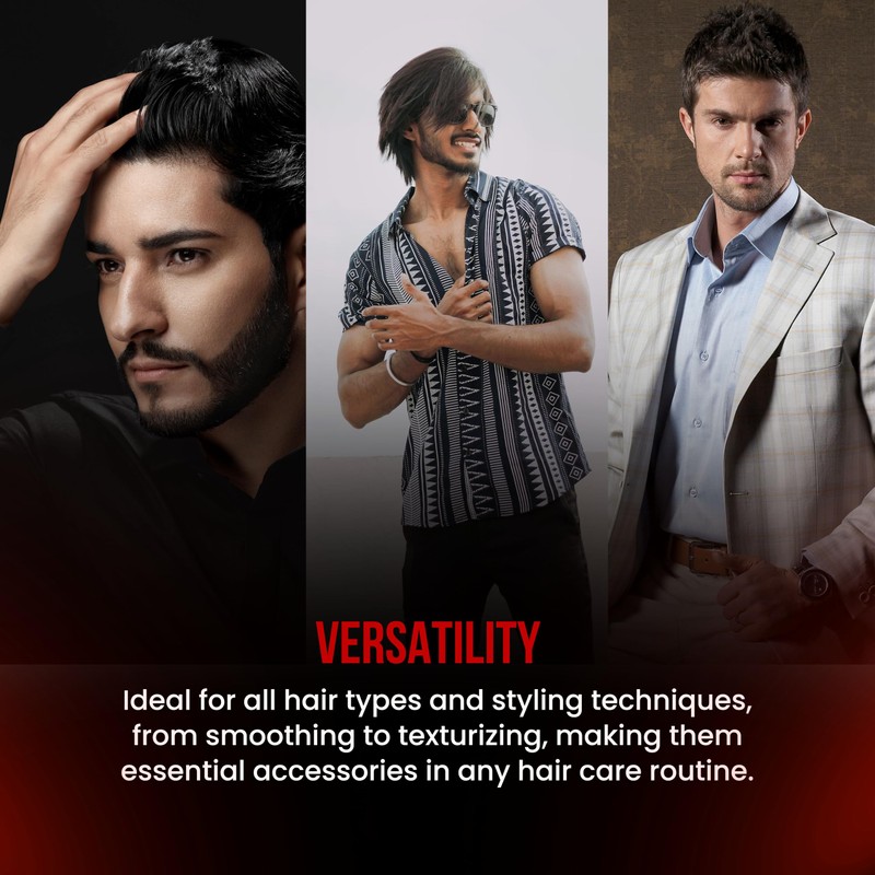 The Shave Factory Heat Resistant Black Combs - Essential for