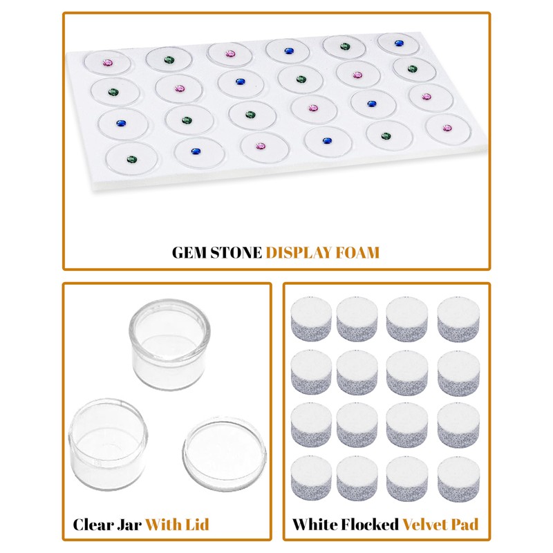 Novel Box Gem Jars 120 Large Size Gems Jars |