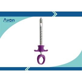 1.8cc Dental Syringe | Carpule Self-Apirating Dental Anesthetic Syringe with Plastic Handle & Arrow Tipped Internal Rod - German Stainless Steel (1.8cc/mL - Purple)