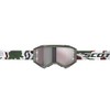 Scott Motocross Fury Dark Green/White Silver Chrome Lens