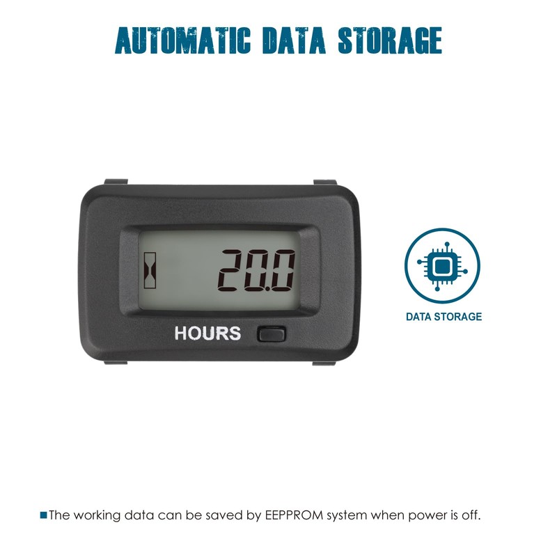 Runleader Digital Maintenance Hour Meter AC/DC 5V to 277V for
