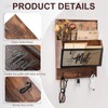Yalikop Farmhouse Mail Organizer Wall Mounted Rustic Mail Holder Hanging