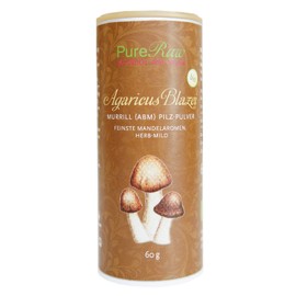 Agaricus Mushroom Powder (Organic Raw Vegan) Vital Mushroom Agaricus Blazei Murrill ABM Almond Mushroom Powder Tin - Superfood Mushrooms Dried for Mushroom Tea, Smoothie - Raw Organic Mushroom Powder