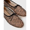 UBWDU Leopard Mesh Ballet Flats for Women Round Closed Toe