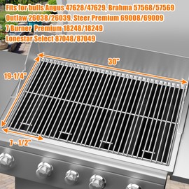 7mm 4 Pack 16517 Grill Grates for Bull 4 Burner Grill - Angus 47628/47629, Outlaw 26038/26039/69008/69009/65073/87049, Lion Premium L75000, Stainless Steel Cooking Grates with Grill Brush
