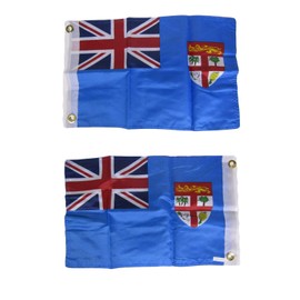 JumpingLight 12x18 Fiji Country Islands 2ply Double Sided 12"x18" Flag - Quality Flags
