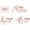 Bakslap - Body Lotion Applicator - Replaceable Sponge Pads (2
