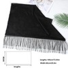 Women's Floral Lace Scarf Shawl with Tassels, Soft Mesh Fringe