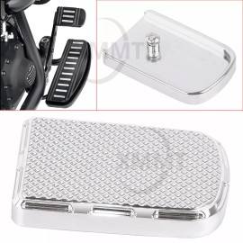 Unbranded Motor Chrome Brake Large Pedal Pad Cover Fit For Harley Electra Street Glide US
