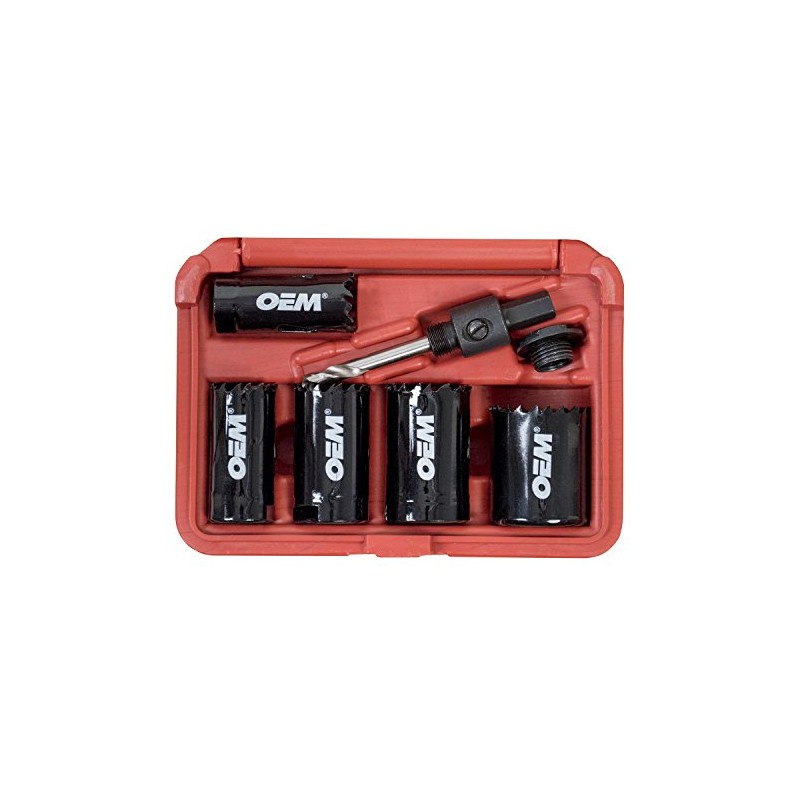 OEMTOOLS 24378 Hole Saw Set (6 Piece Bi-Metal), 1 Pack