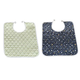 Babero absorbente de algodón para adultos, protector de ropa para la hora de la comida, accesorios para personas mayores, discapacitadas para personas mayores de Parkinson, personas mayores, discapacitados