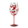 Enesco Lolita Mon Cherry Wine Glass, Pink,red,White