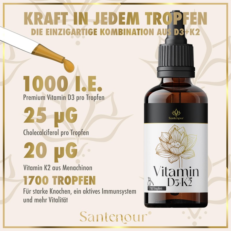 Vitamin D3 + K2 Drops - 50 ml - 25
