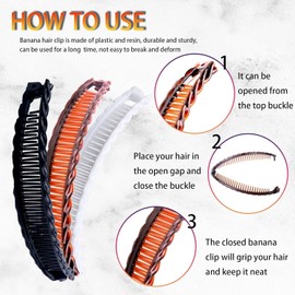 20 PCS Banana Clips for Hair, Elastic Hair Clips for Women and Girls, Durable Ponytail Holders, Cute and Stylish Hair Combs for Daily Use, Great for Medium Long and Thick Hair Types