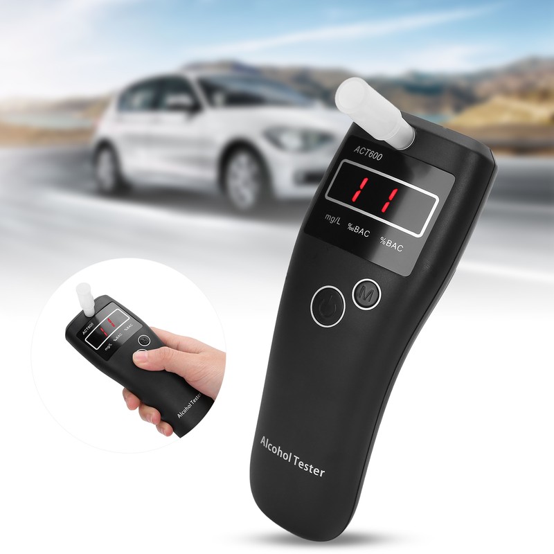 Mini Breathalyzer Wine Tester Drunk Driving Analyzer LCD with 10pcs