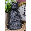 Ancient Meditating Cat on Lotus Levitating Buddha Figurine Zen Statue
