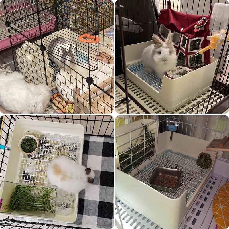 Fhiny Large Rabbit Litter Box for Cage, Plastic Guinea Pig