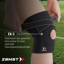 Zamst EK-5 Adjustable Knee Brace - Medial & Lateral Stabilisation - Compression Knee Support Men - Knee Brace Women's Bandage Knee (L)