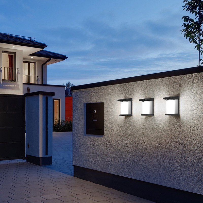 Solar Outdoor Wall Light Waterproof Motion Sensor Simple Appearance Solar