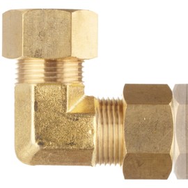 Anderson Metals - 00065-12 Brass Tube Fitting, Elbow, 3/4" x 3/4" Compression