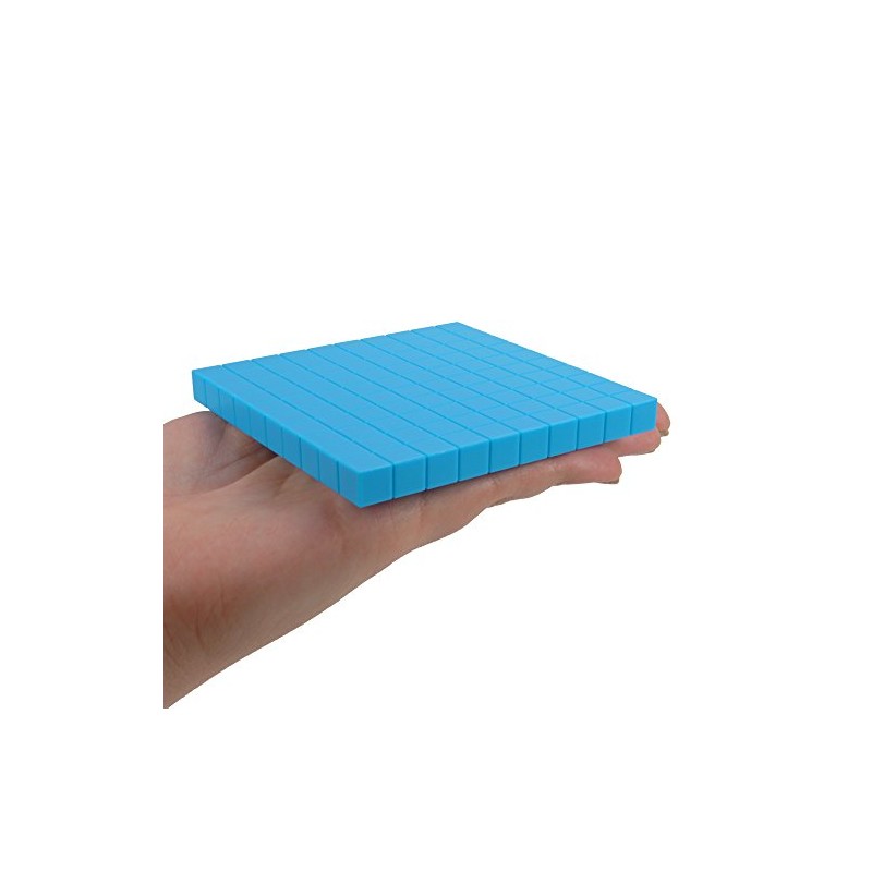 EAI Education Base Ten Flats: Blue Plastic - Set of