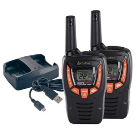Cobra ACXT390 Walkie Talkies - Rechargeable, Lightweight, 22 Channels, 25-Mile Range Two-Way Radios with VOX (2-Pack)