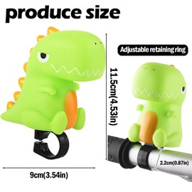 KAIYAYA Dinosaur Bicycle Bell, Bicycle Horn, Children's Horn, Bicycle Horn, Children's Bell, Dinosaur Squeeze Horn, Unicorn for Boys and Girls