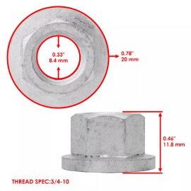 Caltric Front & Rear Wheel Nuts For Polaris RZR 800 2008-2014 / RZR 570 2012-2020