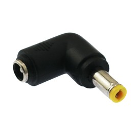 YTgilo 4PCS DC Power Connector Adapter DC 5.5x2.1 Female to 5.5x2.5 Male Elbow 90 Degree for Laptop Plugs Tablet PC CCTV Surveillance Camera Router Mini Fan Hub Black