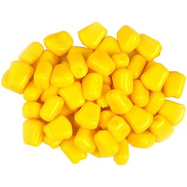 YATROUYS 100pcs Fake Corn Soft Bait Fishing Lure Silicone Simulation Soft Corn Artificial Floating Carp Bait
