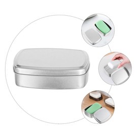 Hohopeti 2pcs Wear-Resistant Food-Grade Aluminum Soap Storage Box Portable Multi-Functional Travel Soap Case Lid Compact Design for Camping Gym and Bathroom Use